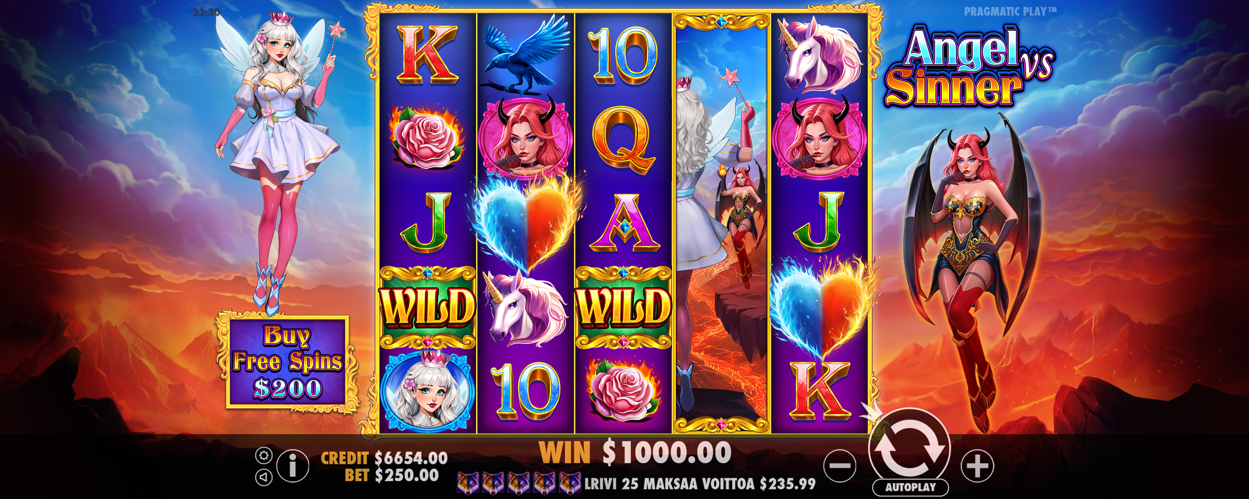 Angel vs Sinner - Free spins bonus