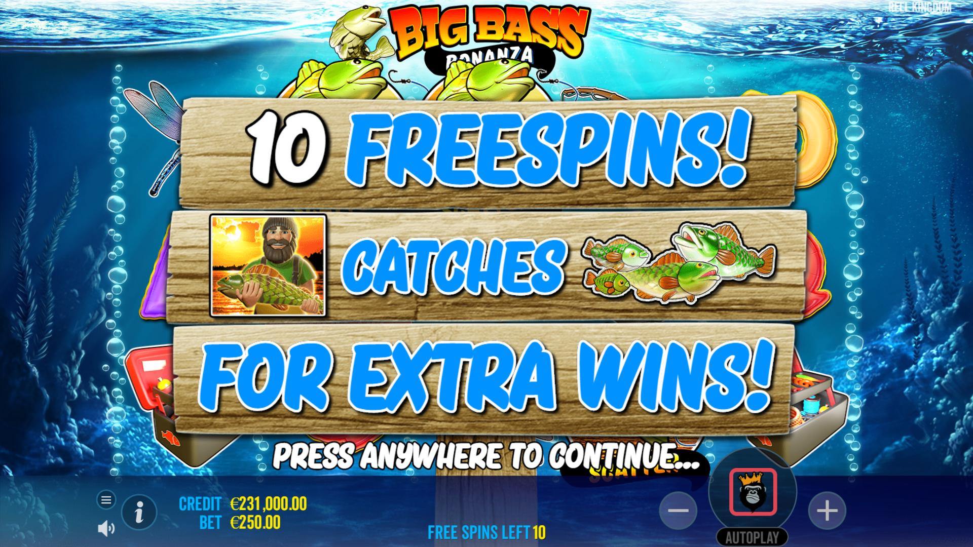 Big Bass Bonanza - Free spins 1