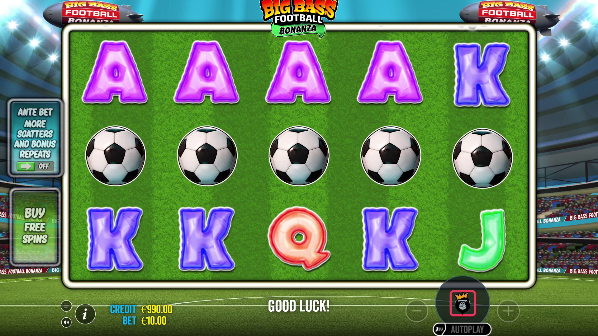 Big Bass Football Bonanza - Main game