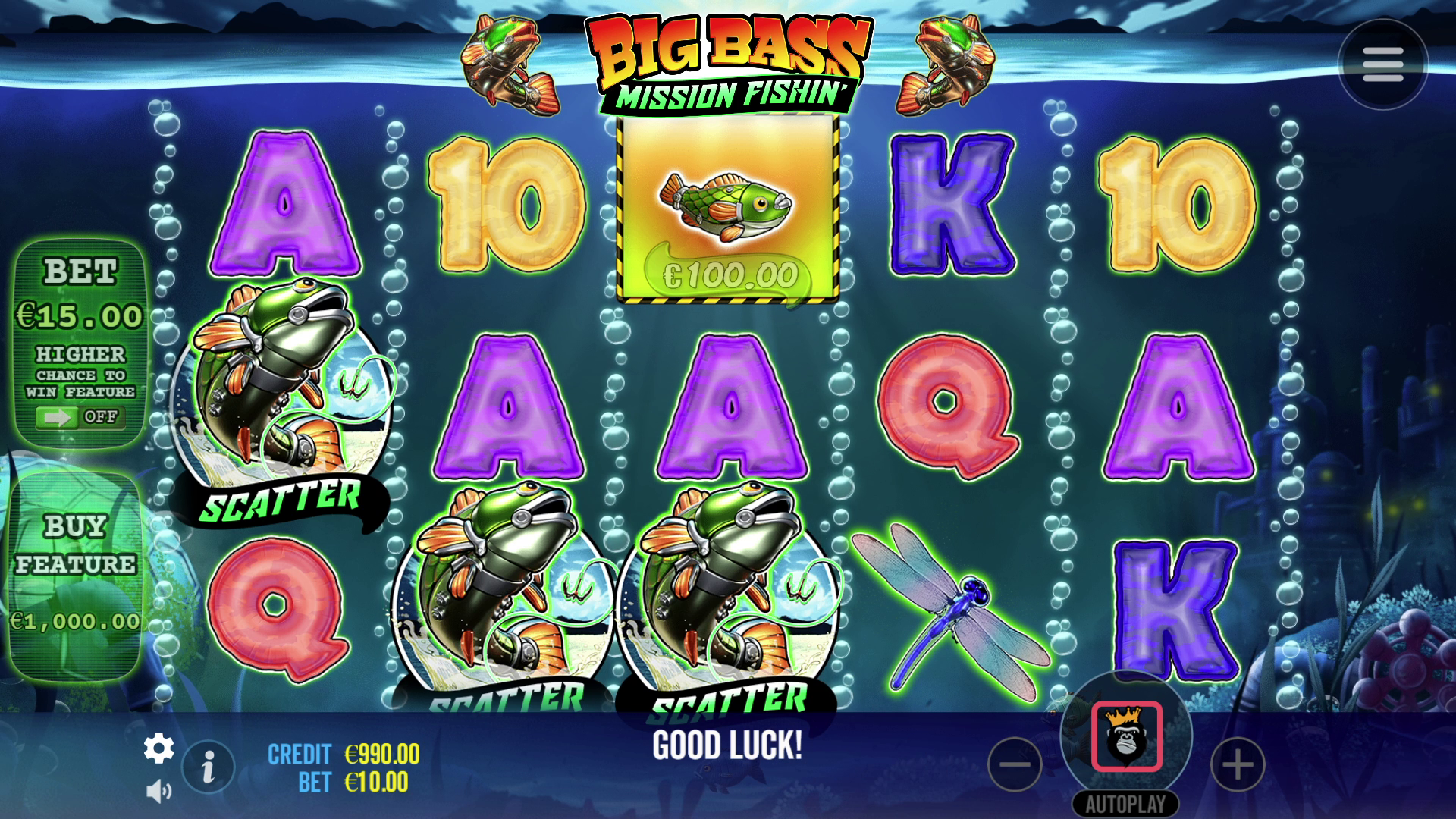 Big Bass Mission Fishin' - Main game