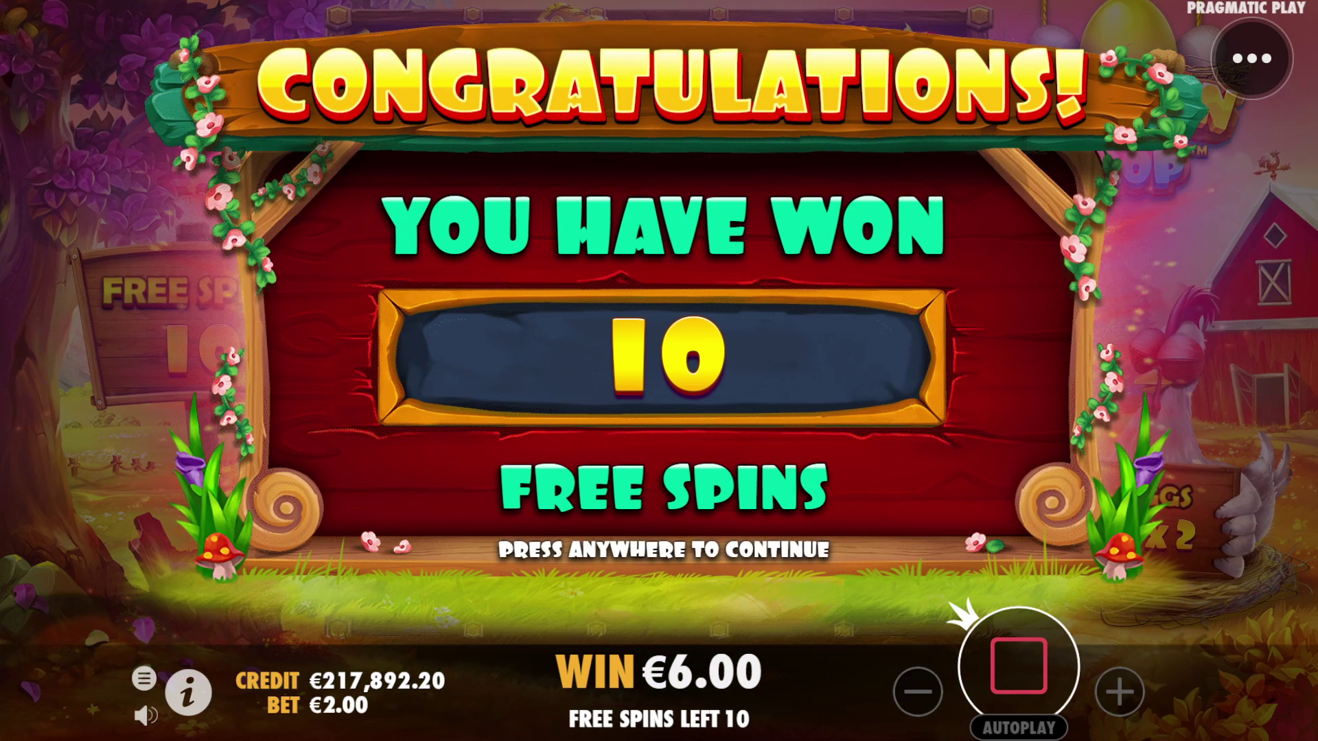Chicken Drop - Free spins 8