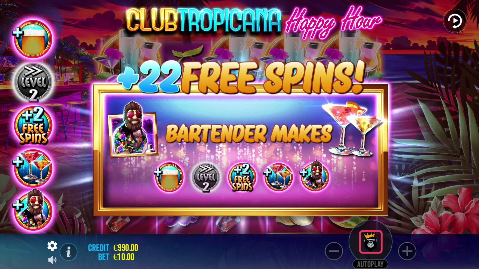 Club Tropicana - Happy Hour - Free spins 6