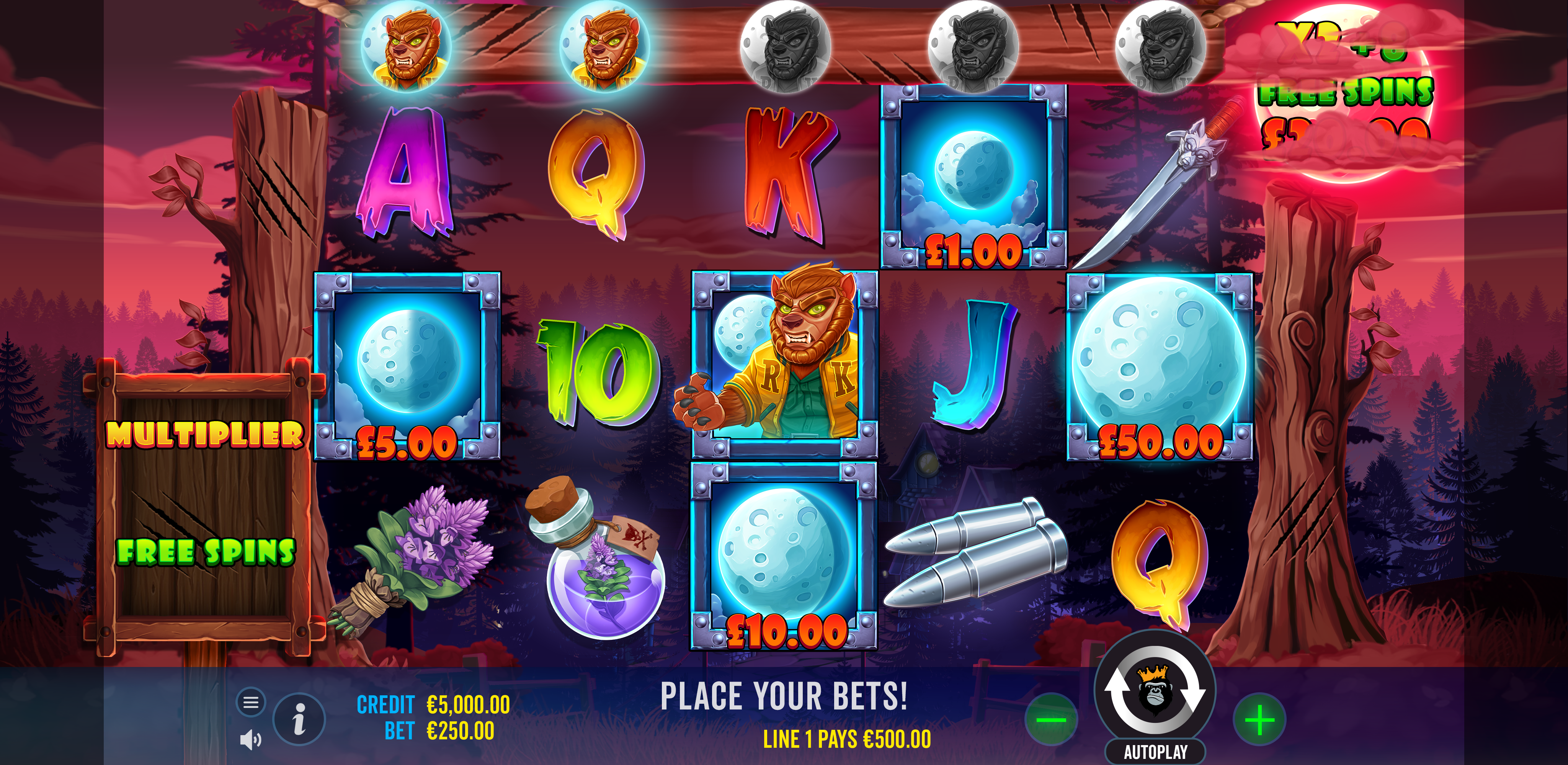 Fangtastic Freespins - Main game