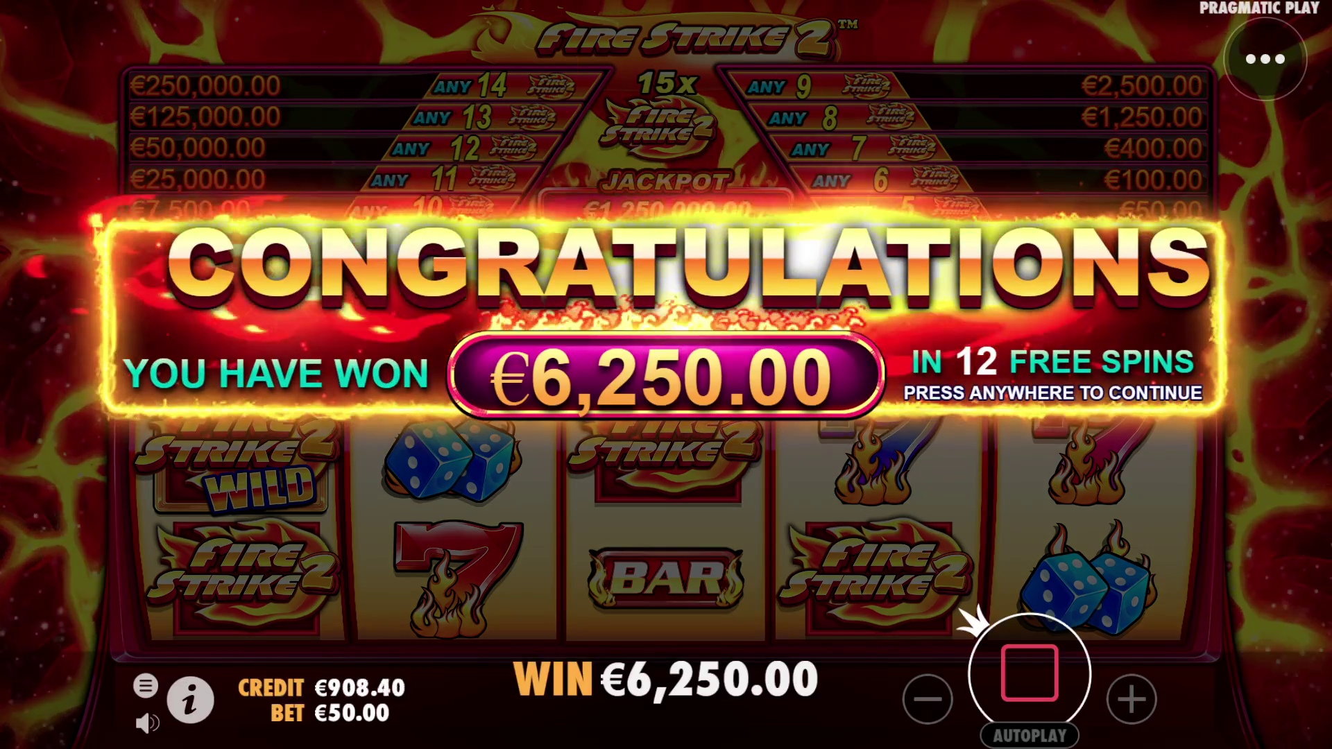 Fire Strike - Free spins 1