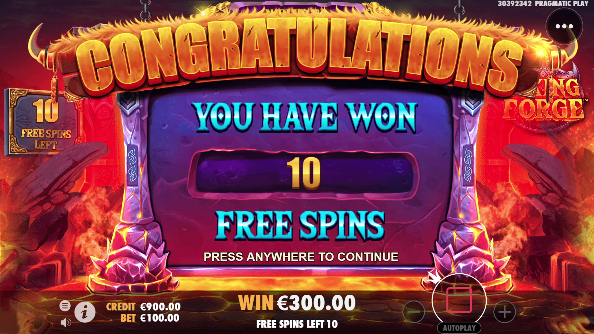 Forge of Olympus - Free spins bonus