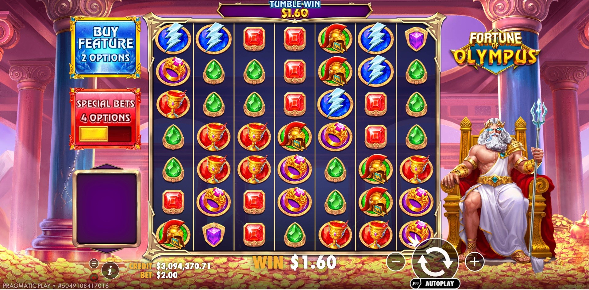 Fortune of Olympus - Main game