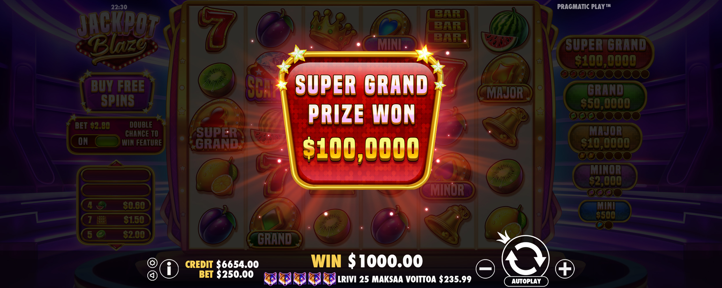Jackpot Blaze - Big win 18