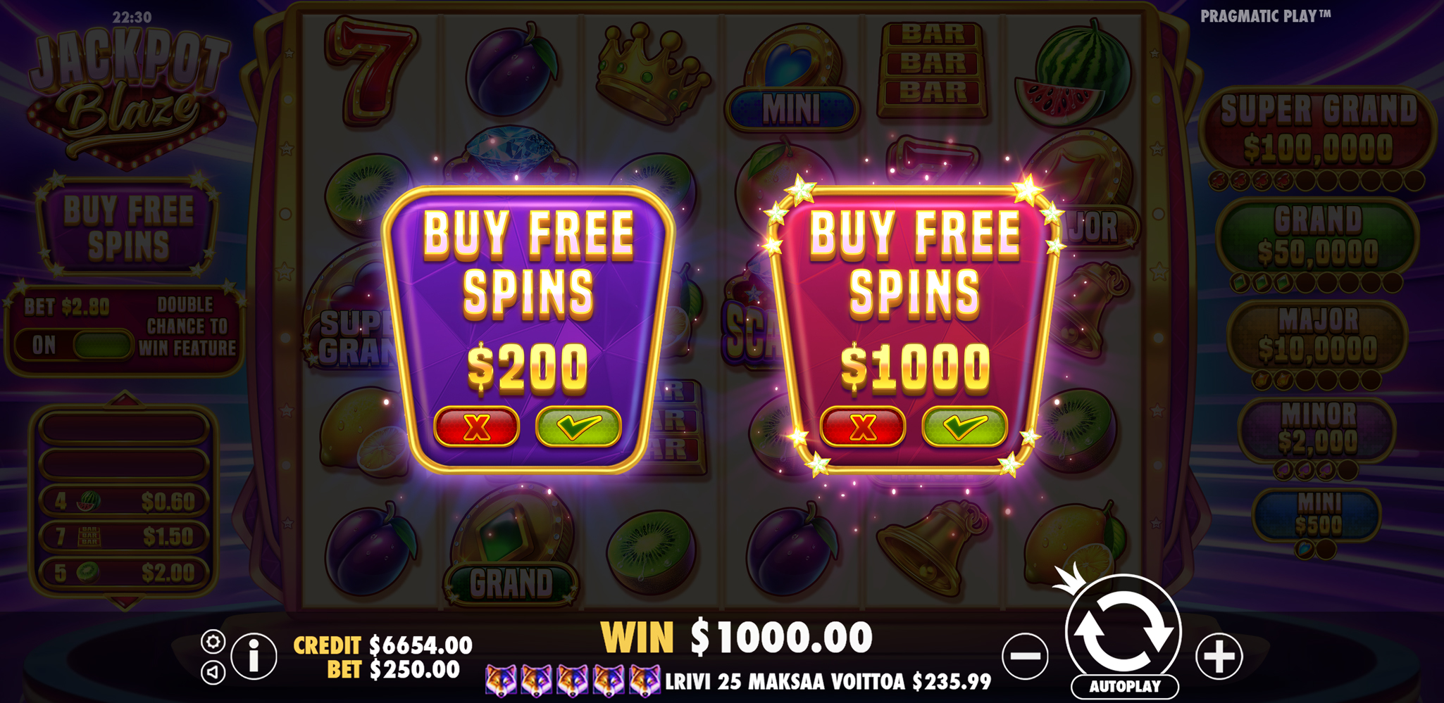 Jackpot Blaze - Buy bonus 1