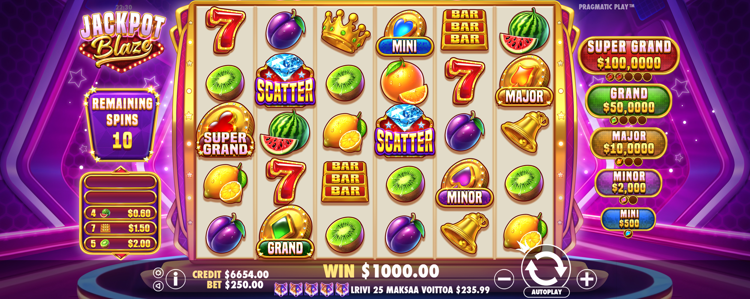 Jackpot Blaze - Free spins 4