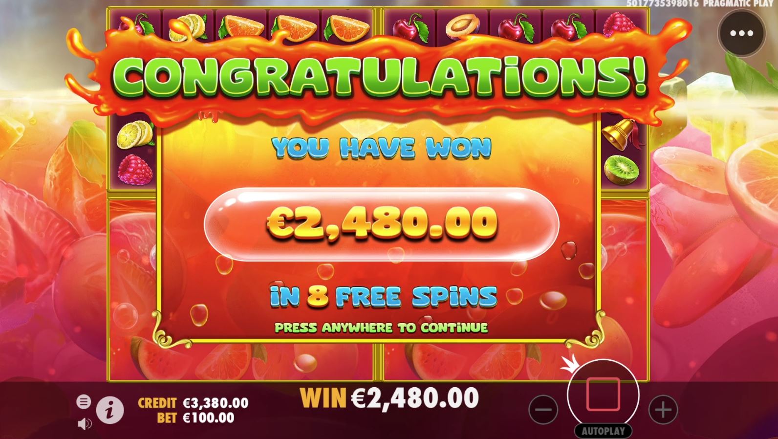 Juicy Fruits Multihold - Free spins bonus