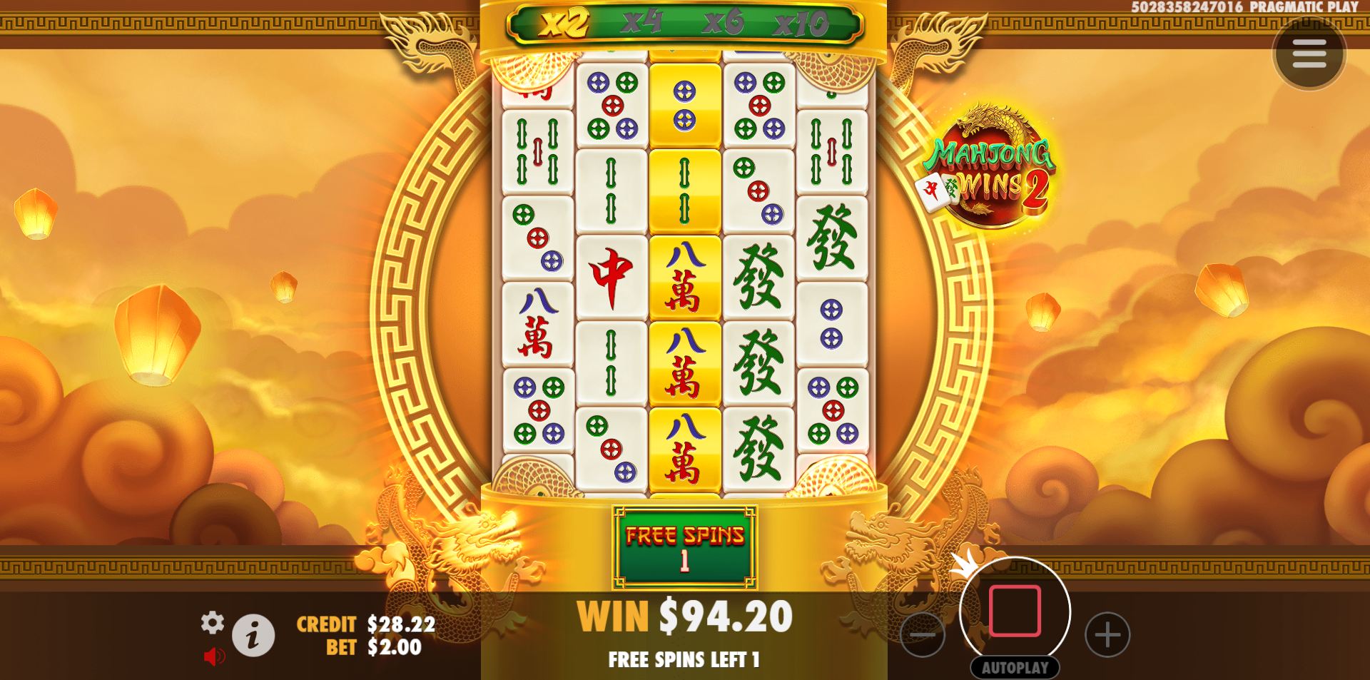 Mahjong Wins 2 - Free spins bonus