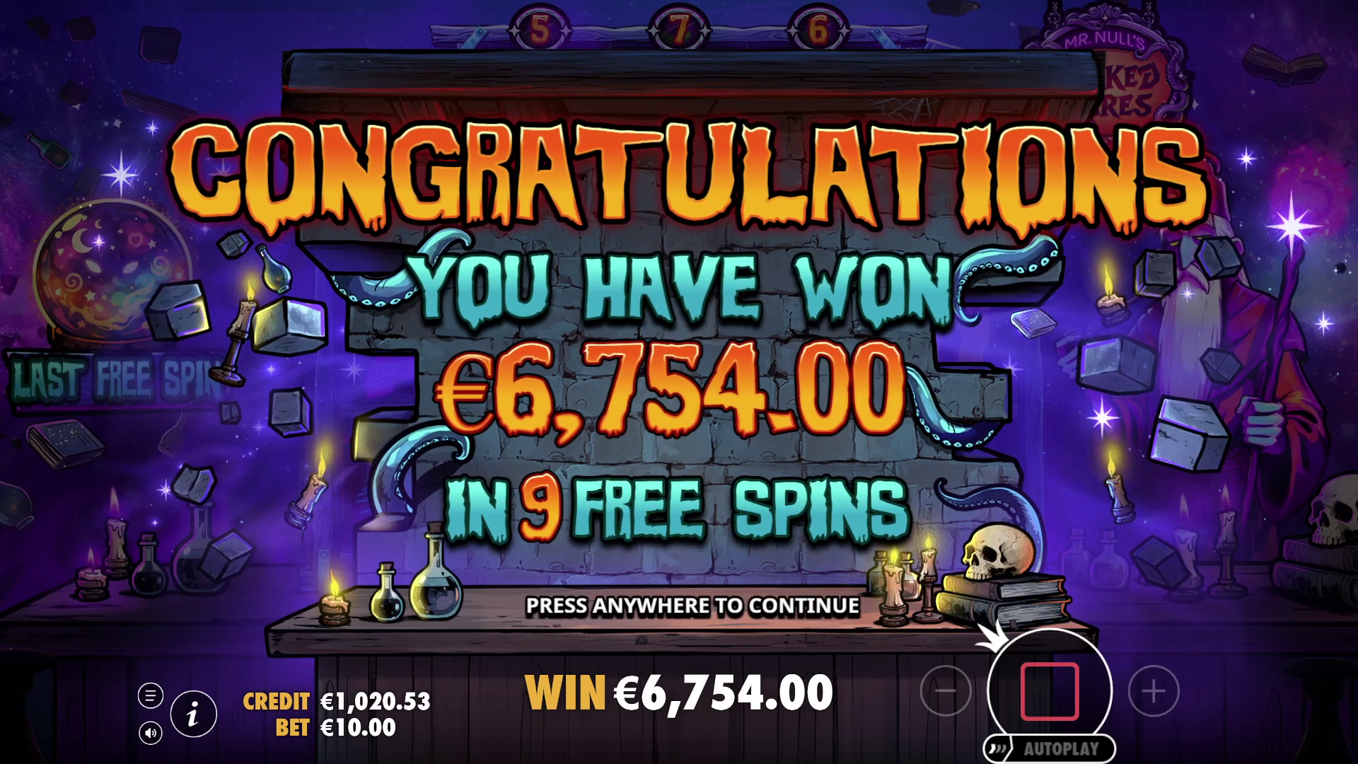 Mr. Null's Wicked Wares - Big win 4