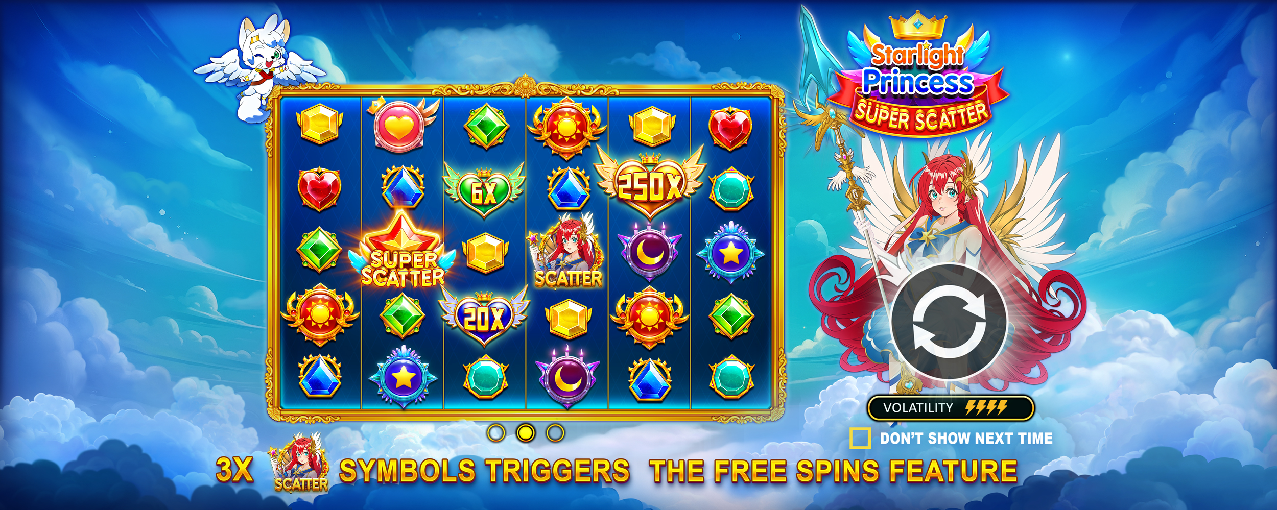 Starlight Princess Super Scatter - Start screen 1