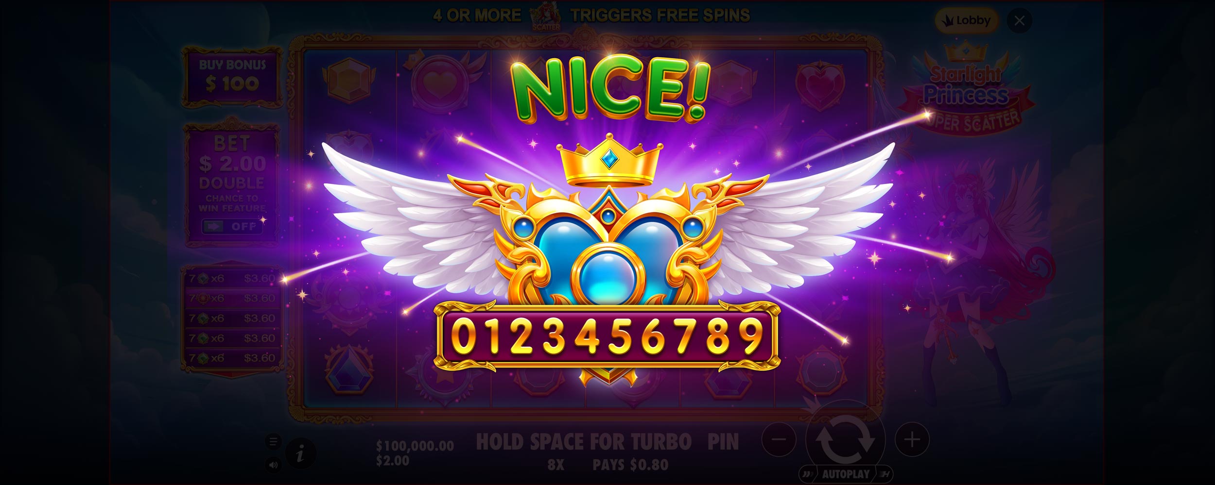Starlight Princess - Free spins 9