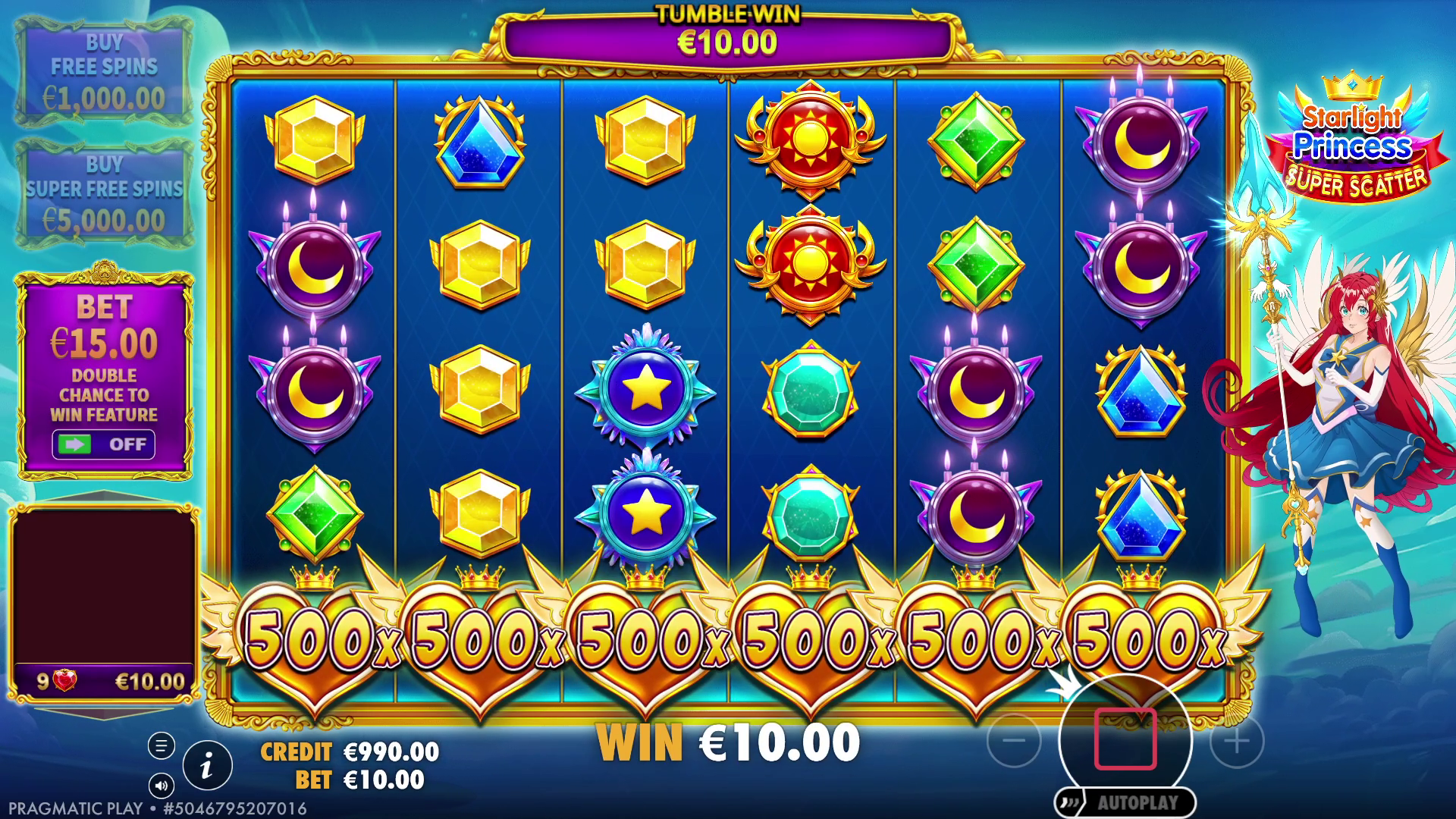 Starlight Princess - Free spins 22