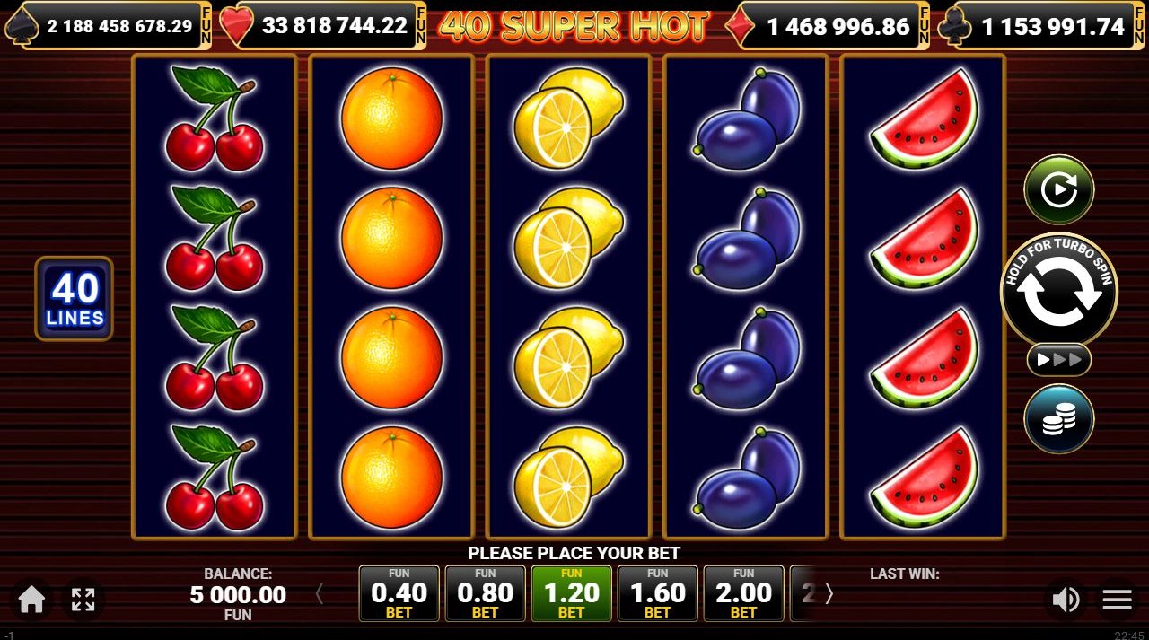 40 Super Hot game lobby