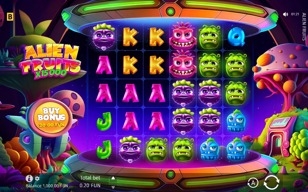 Alien Fruits game lobby