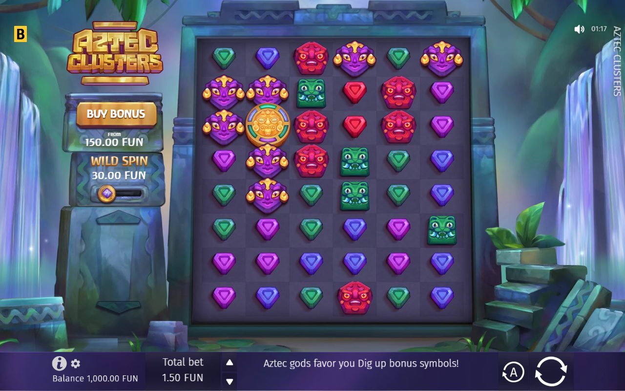 Aztec Clusters game lobby