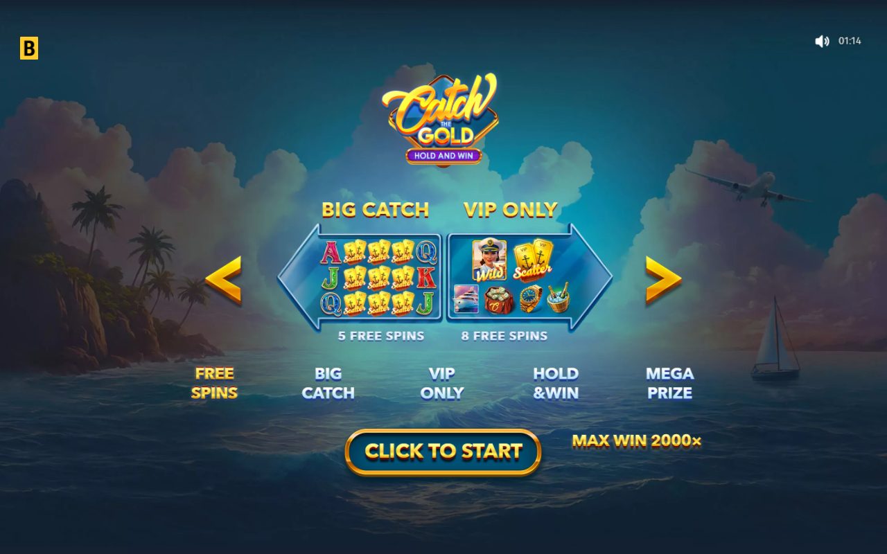 Catch The Gold Hold and Win game lobby