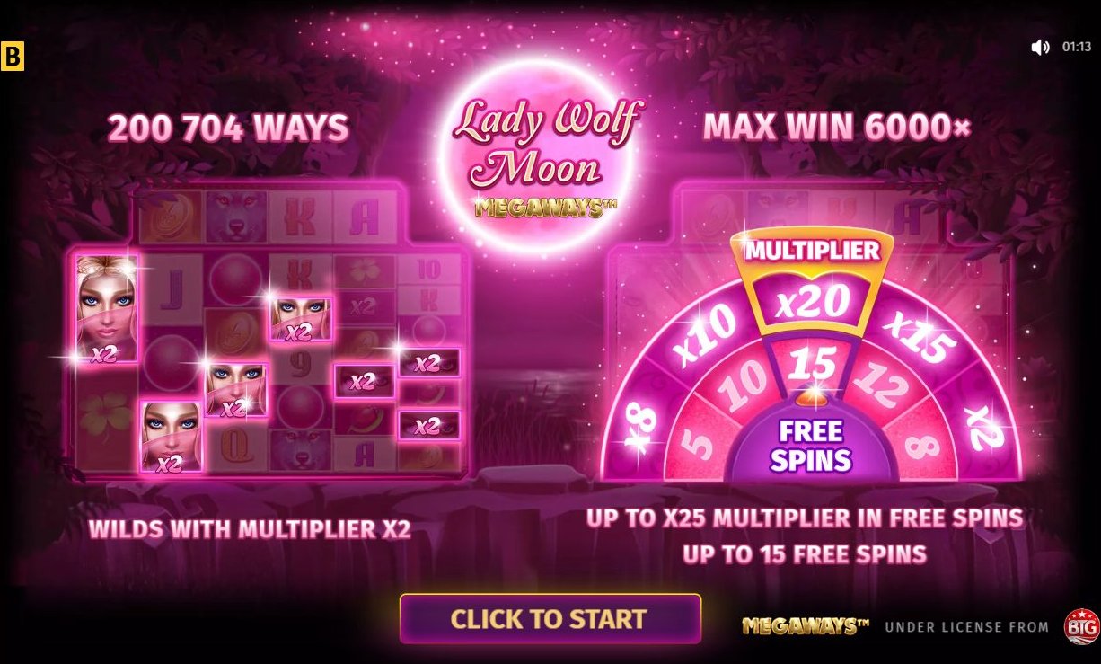 Lady Wolf Moon Megaways game lobby