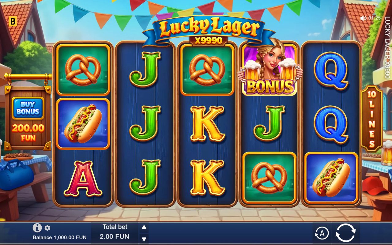 Lucky Lager x9990 game lobby