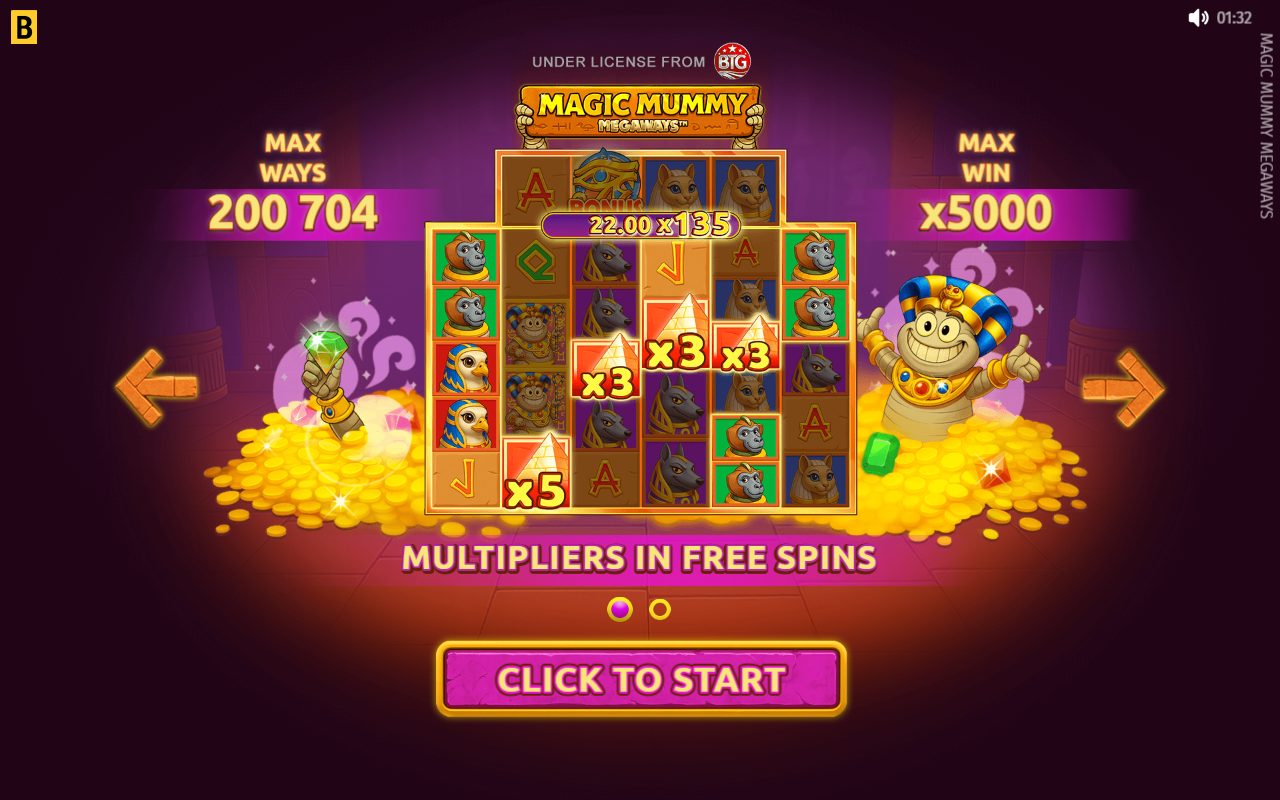 Magic Mummy Megaways game lobby