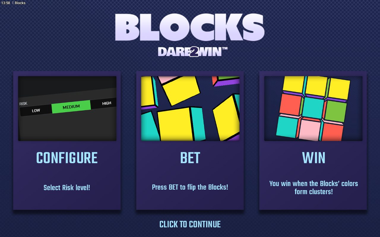 Blocks game lobby