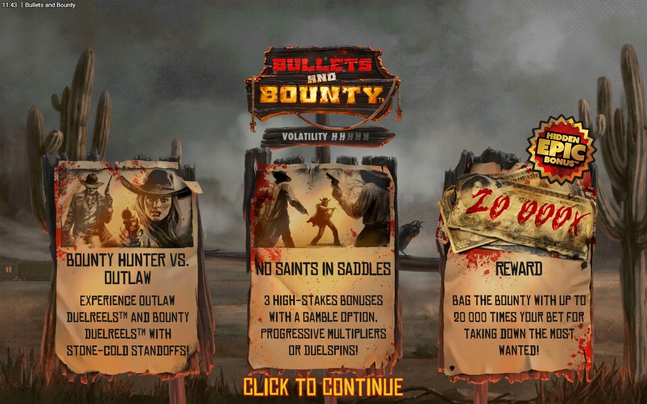 Bullets and Bounty game lobby