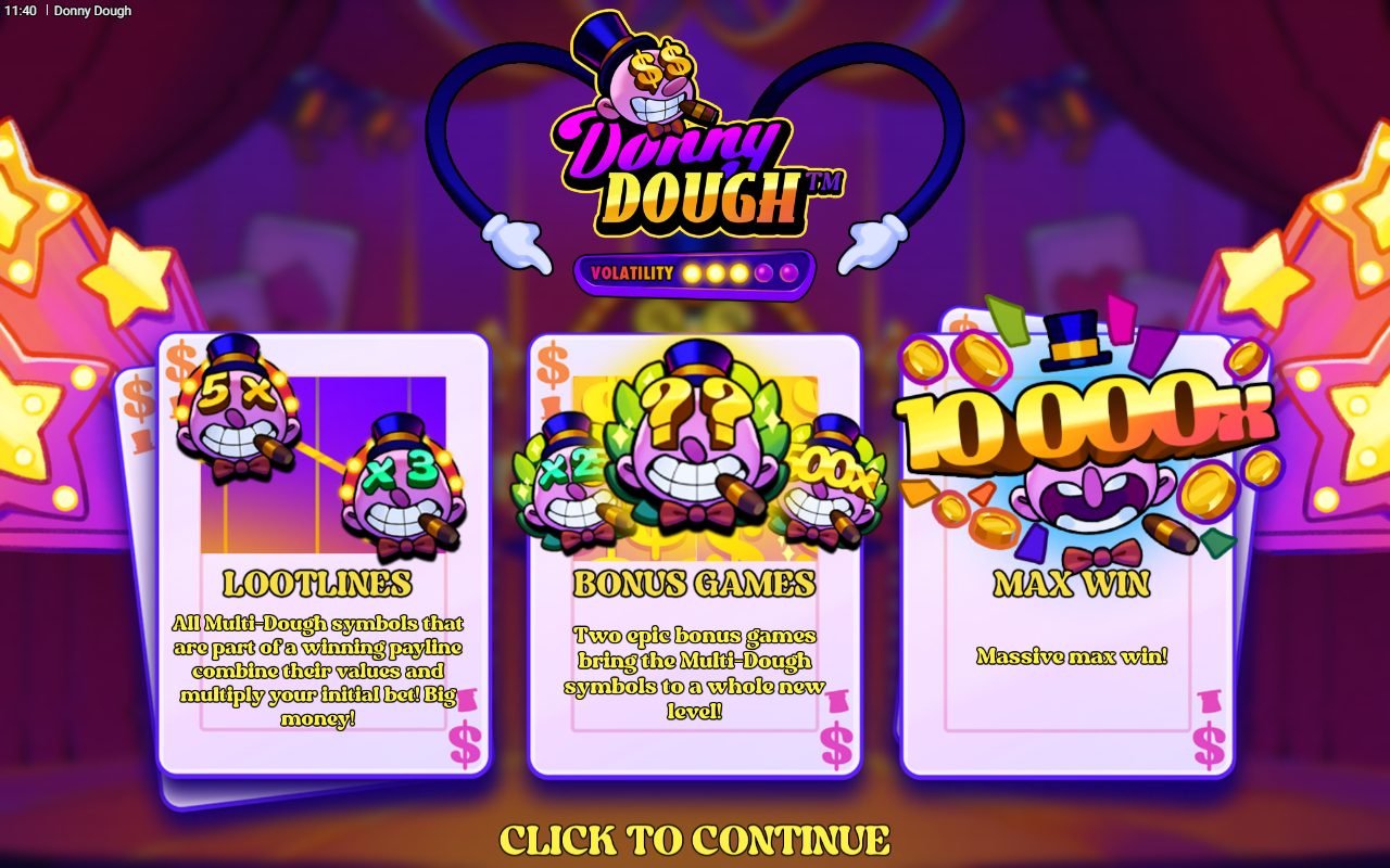 Donny Dough game lobby