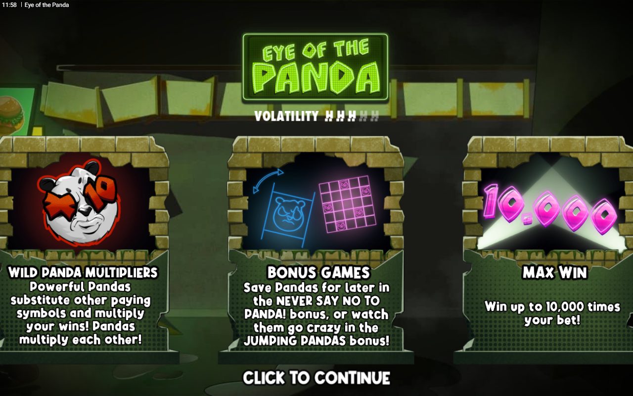Eye of the Panda game lobby