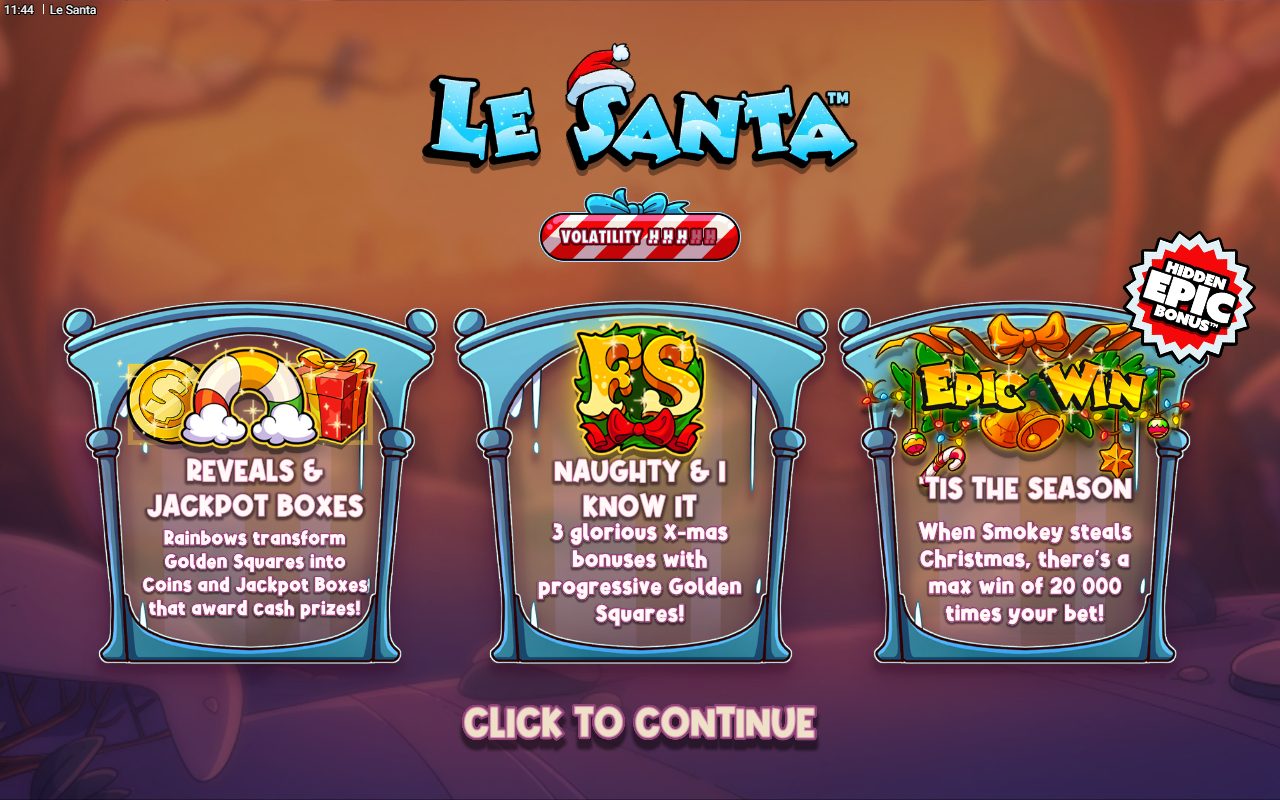 Le Santa game lobby