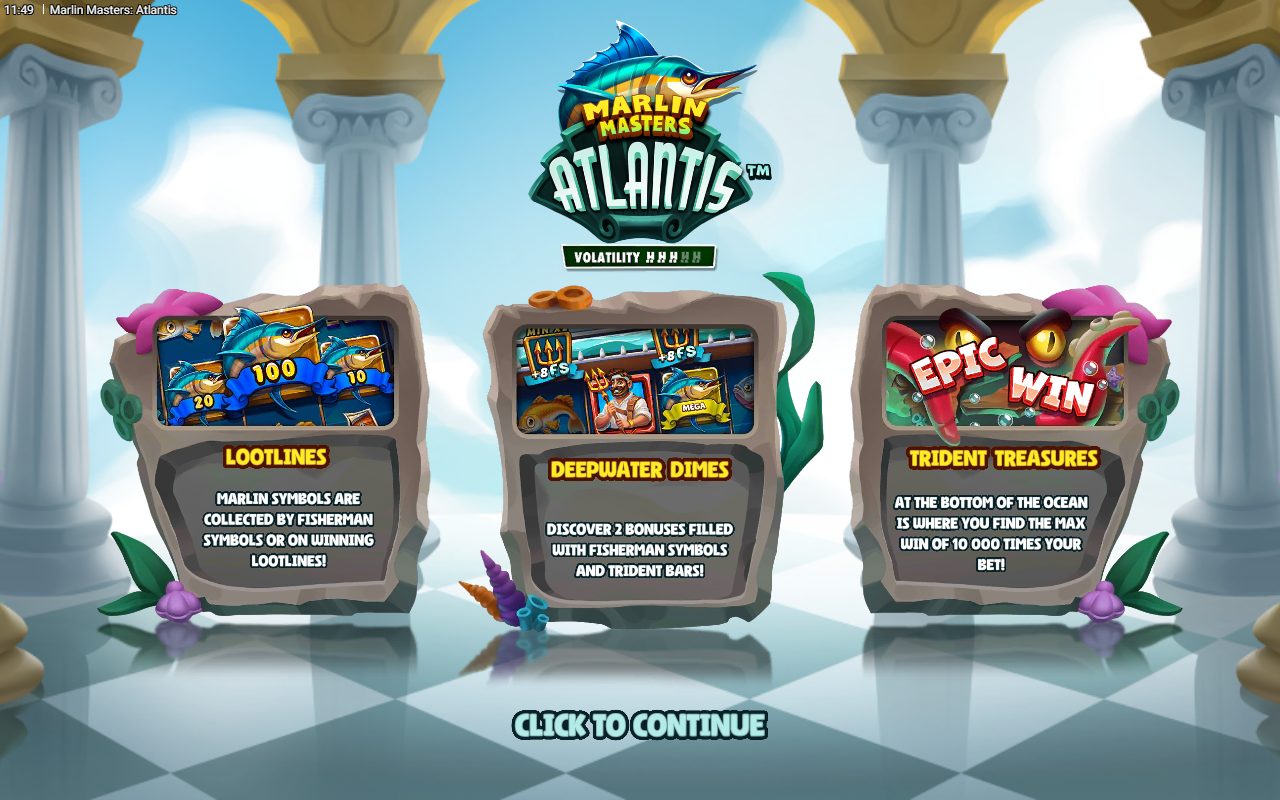 Marlin Masters Atlantis game lobby