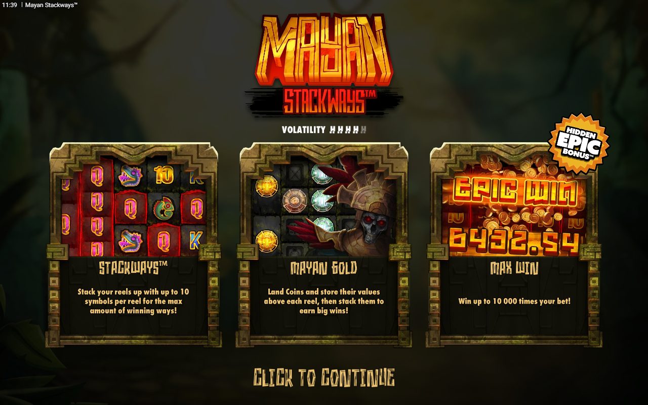 Mayan Stackways game lobby