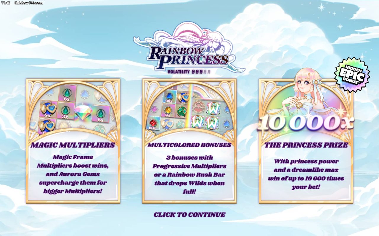 Rainbow Princess game lobby