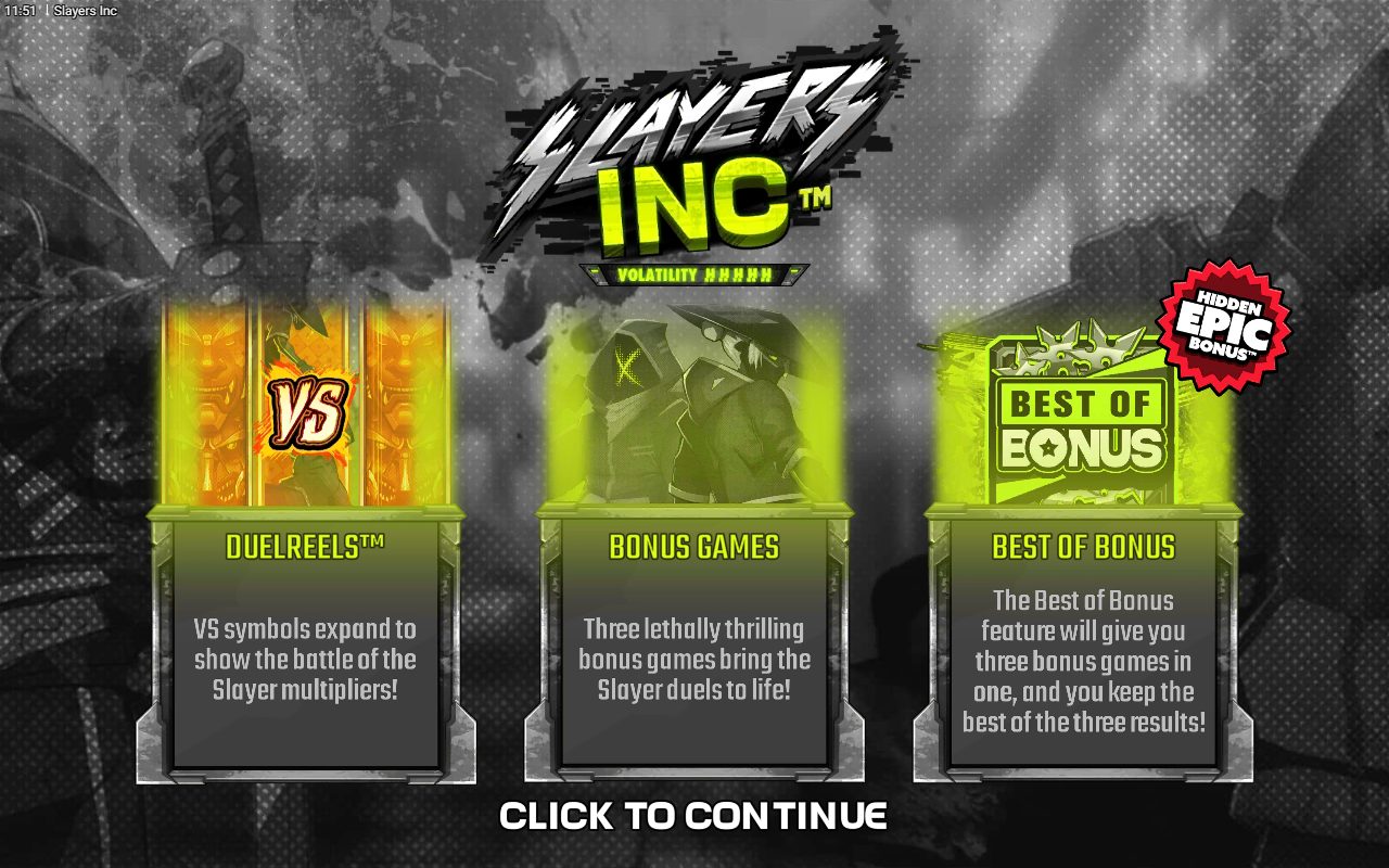 Slayers Inc game lobby
