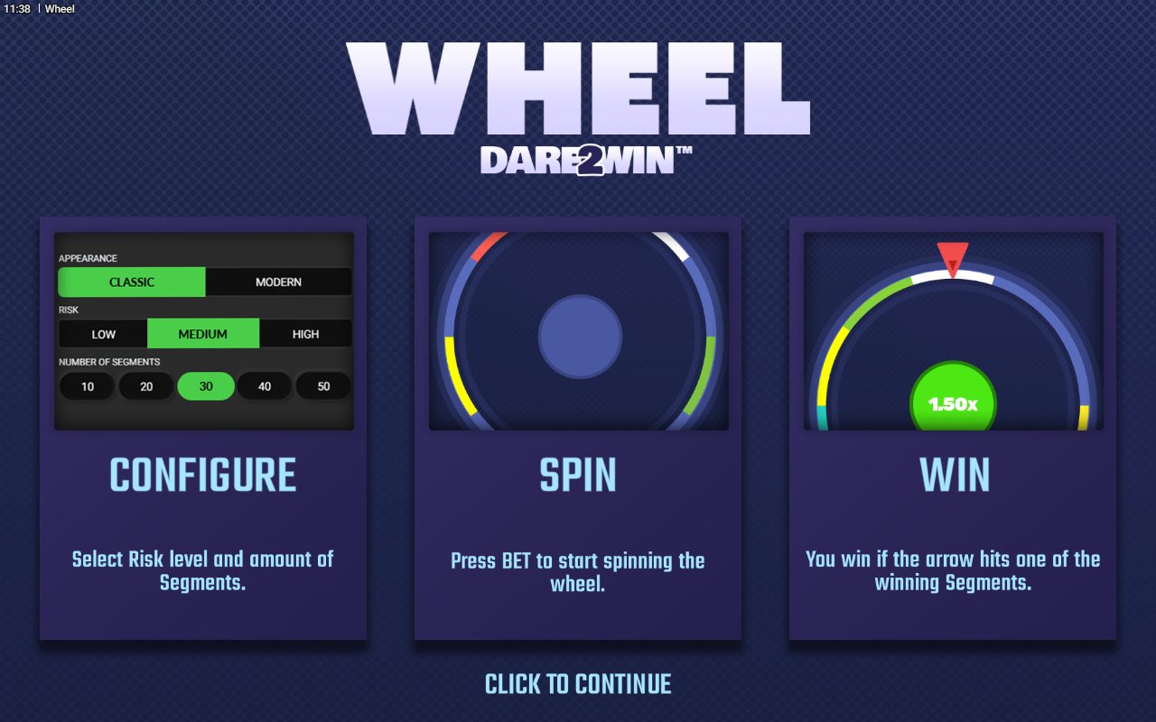 Wheel game lobby