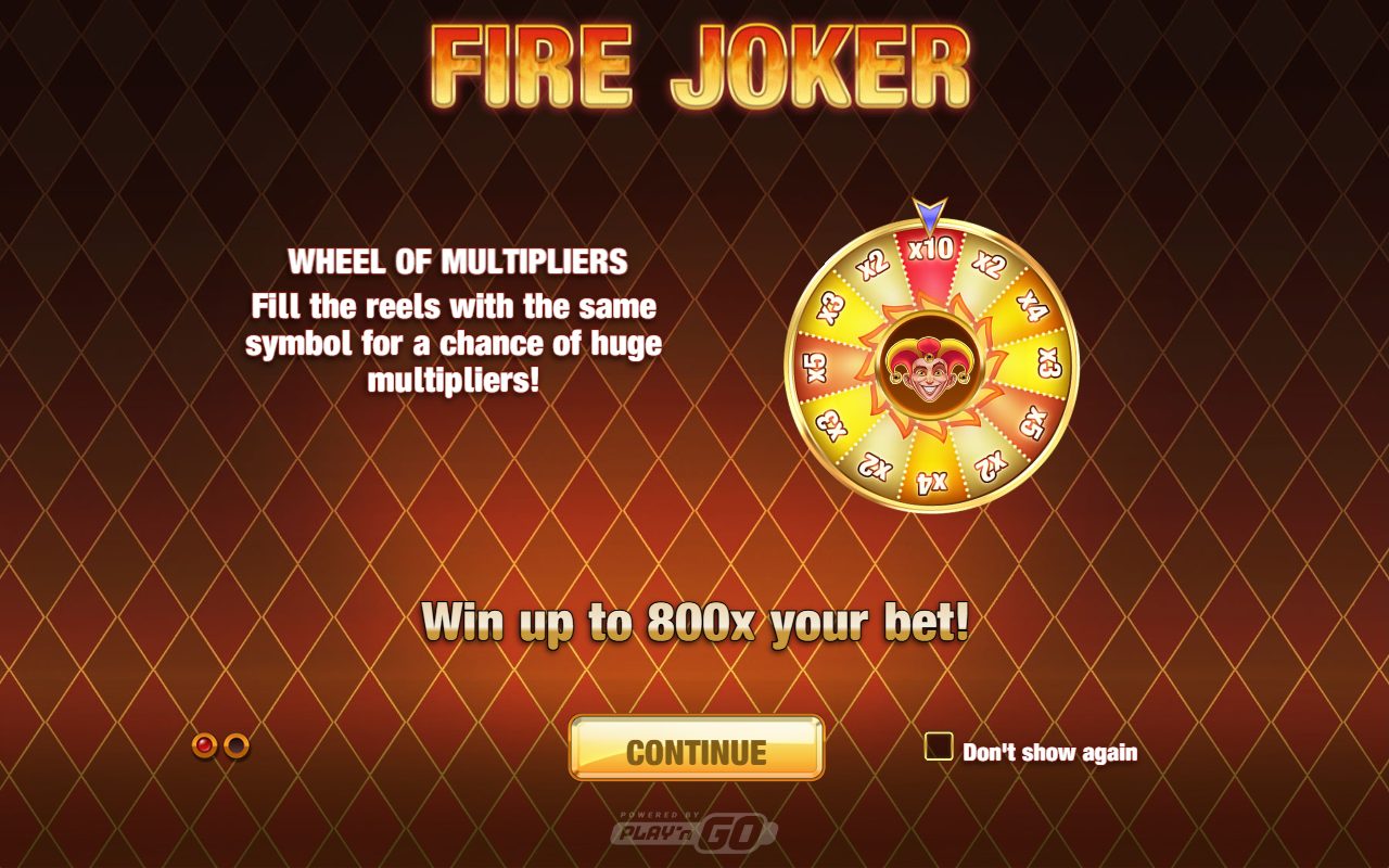Fire Joker game lobby