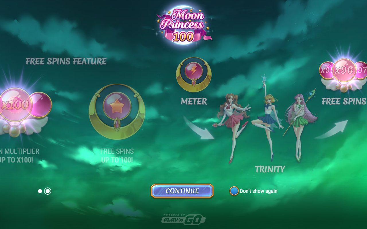 Moon Princess 100 game lobby