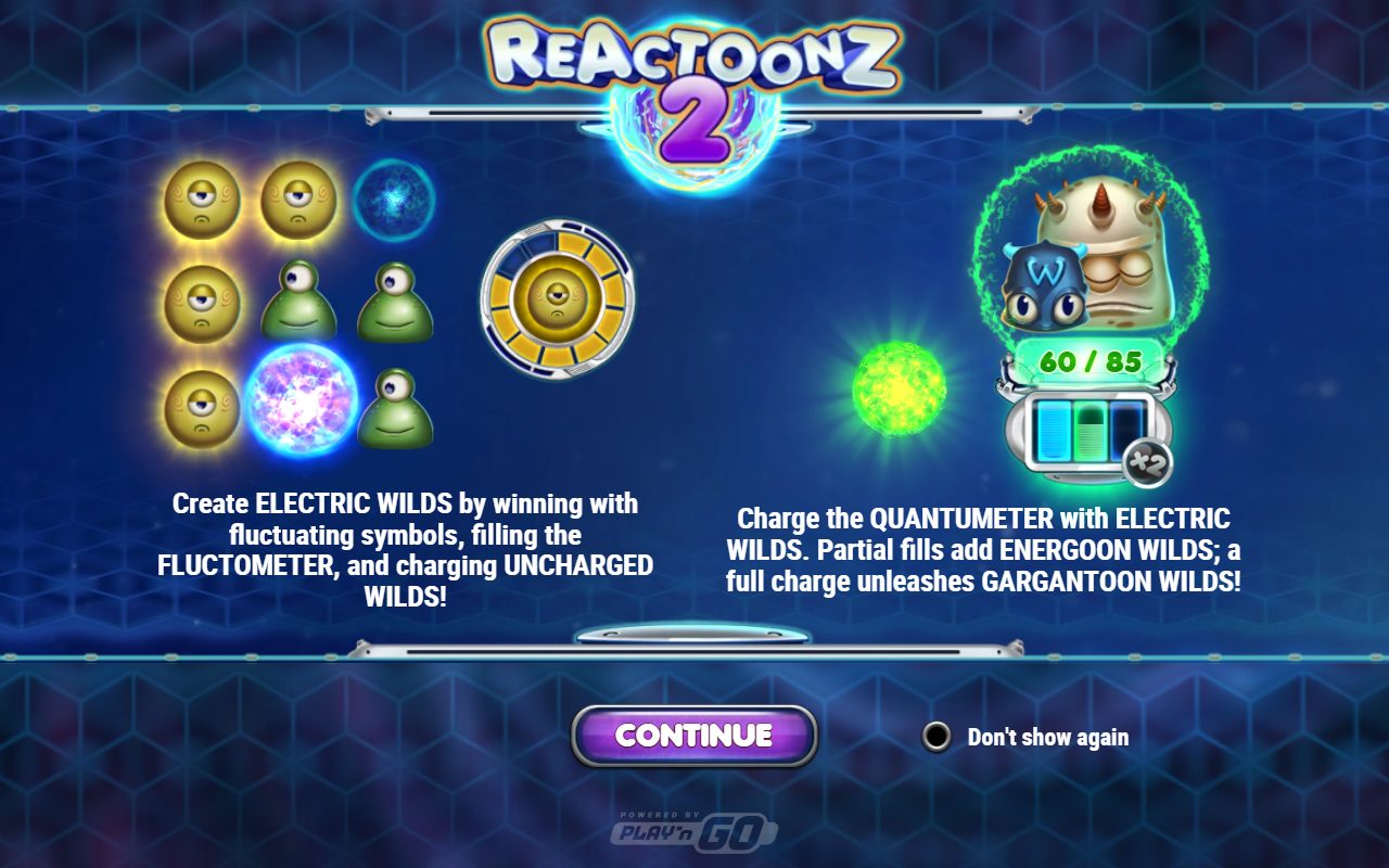 Reactoonz 2 game lobby