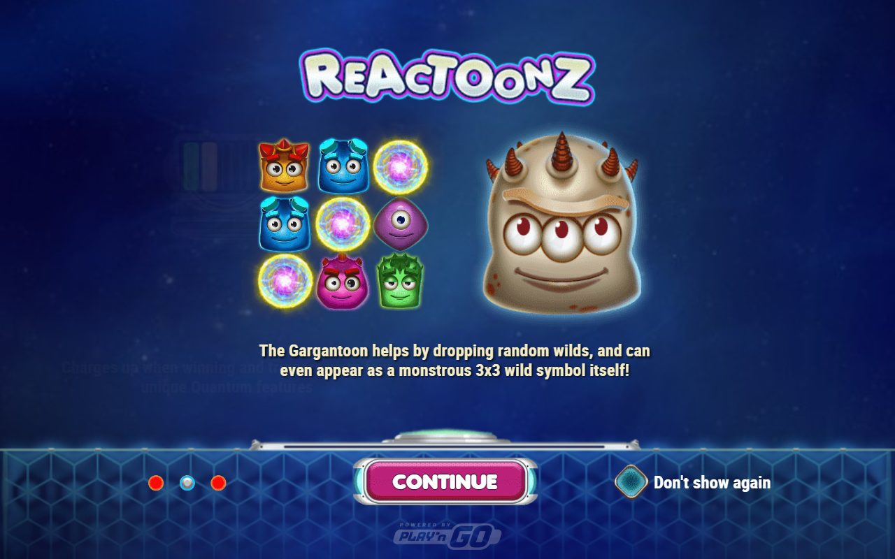 Reactoonz game lobby