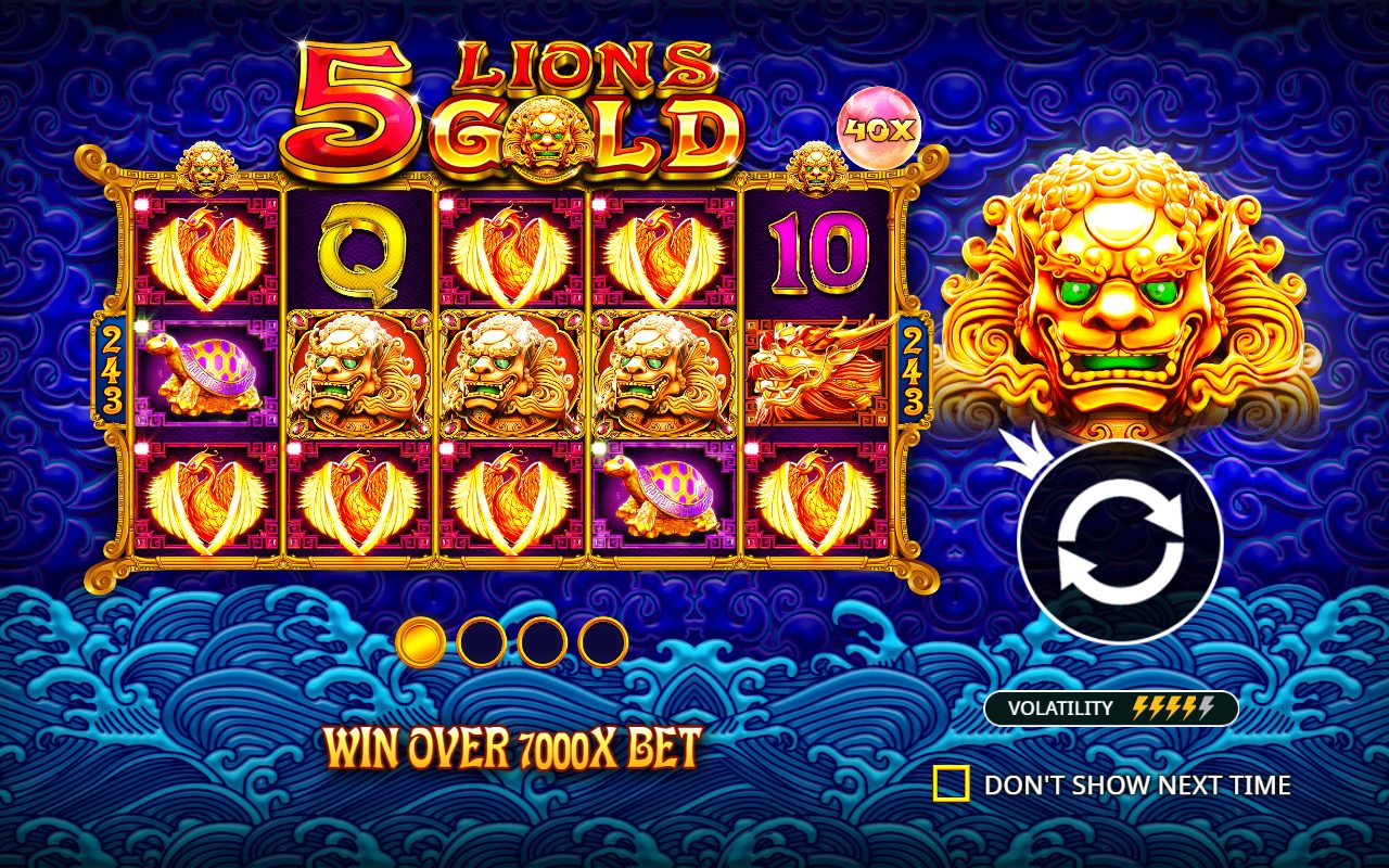 5 Lions Gold game lobby