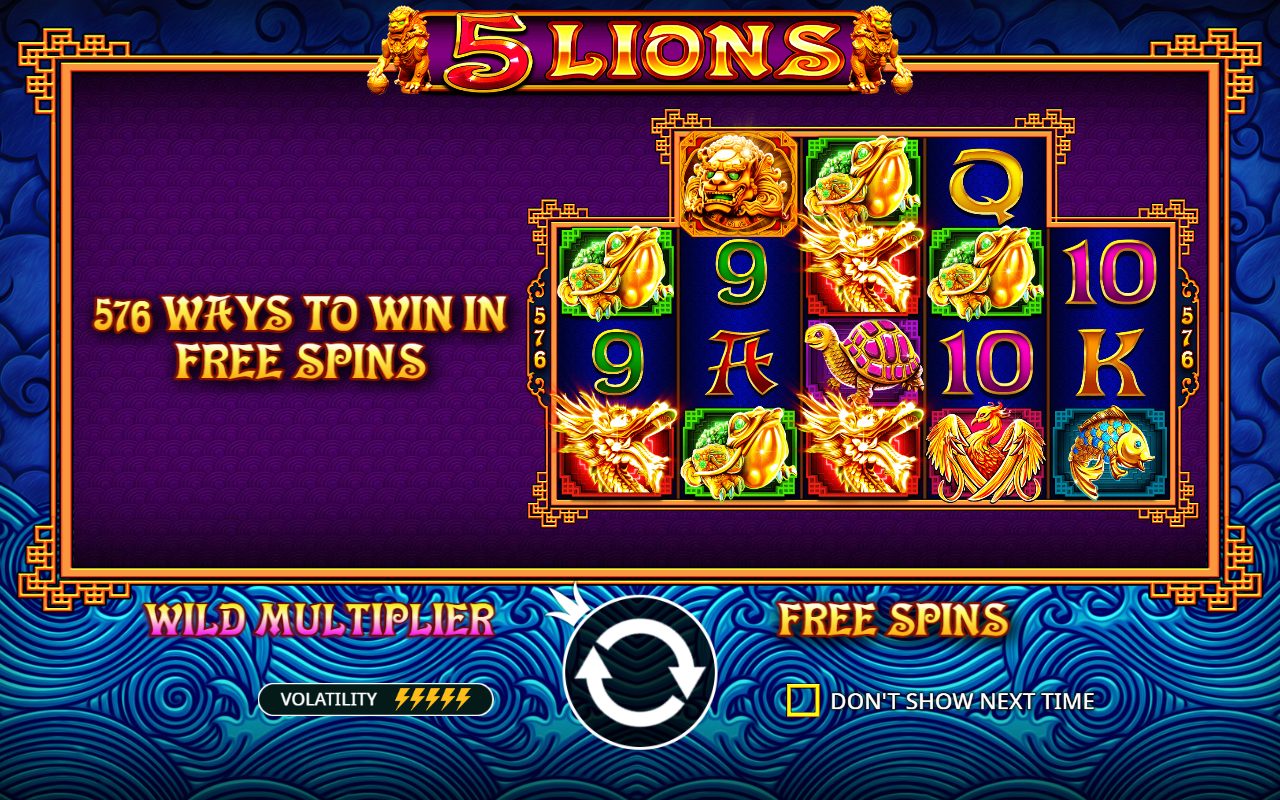 5 Lions game lobby