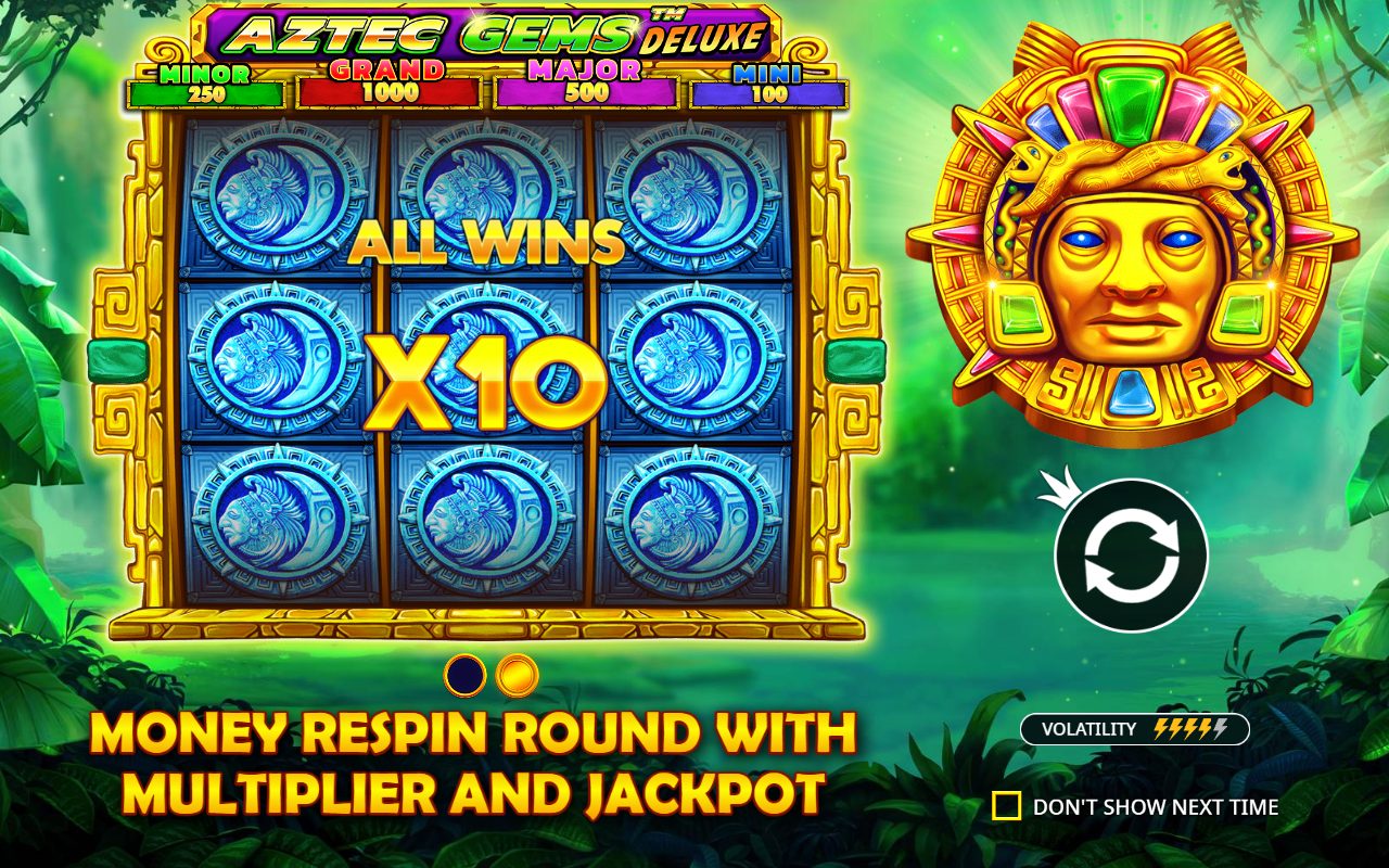 Aztec Gems Deluxe game lobby