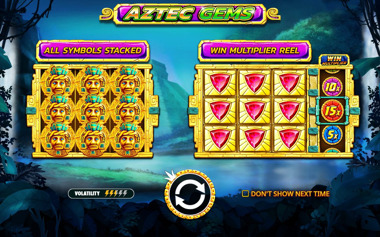 Aztec Gems game lobby