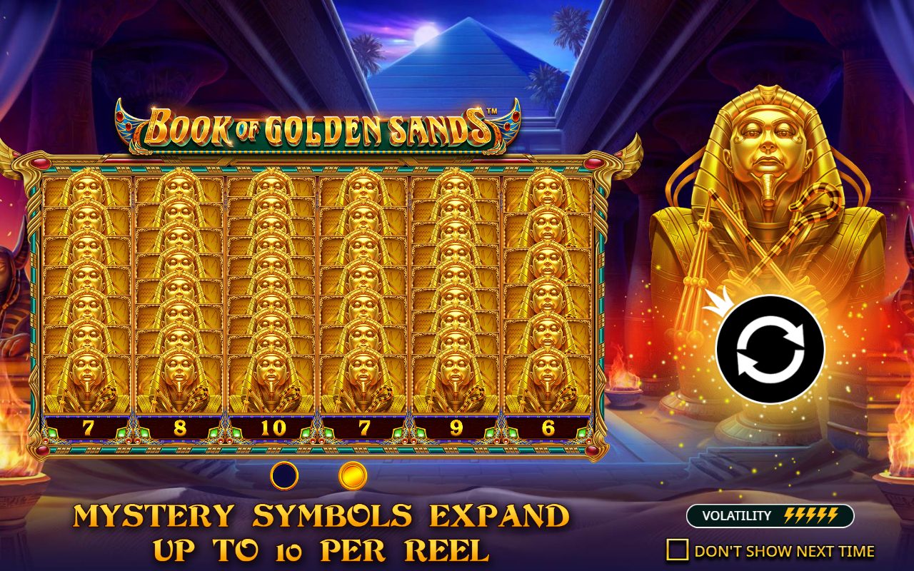 Book of Golden Sands game lobby