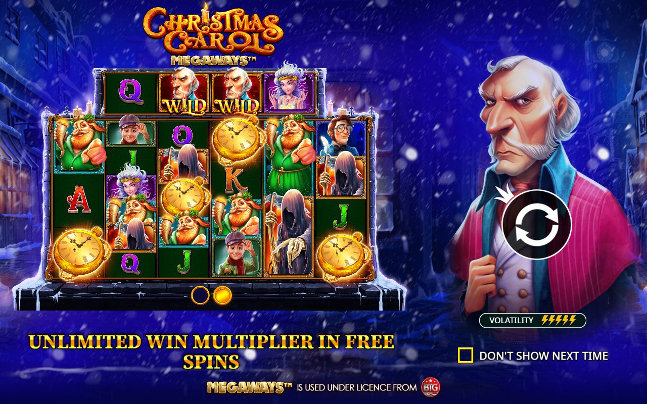 Christmas Carol Megaways game lobby