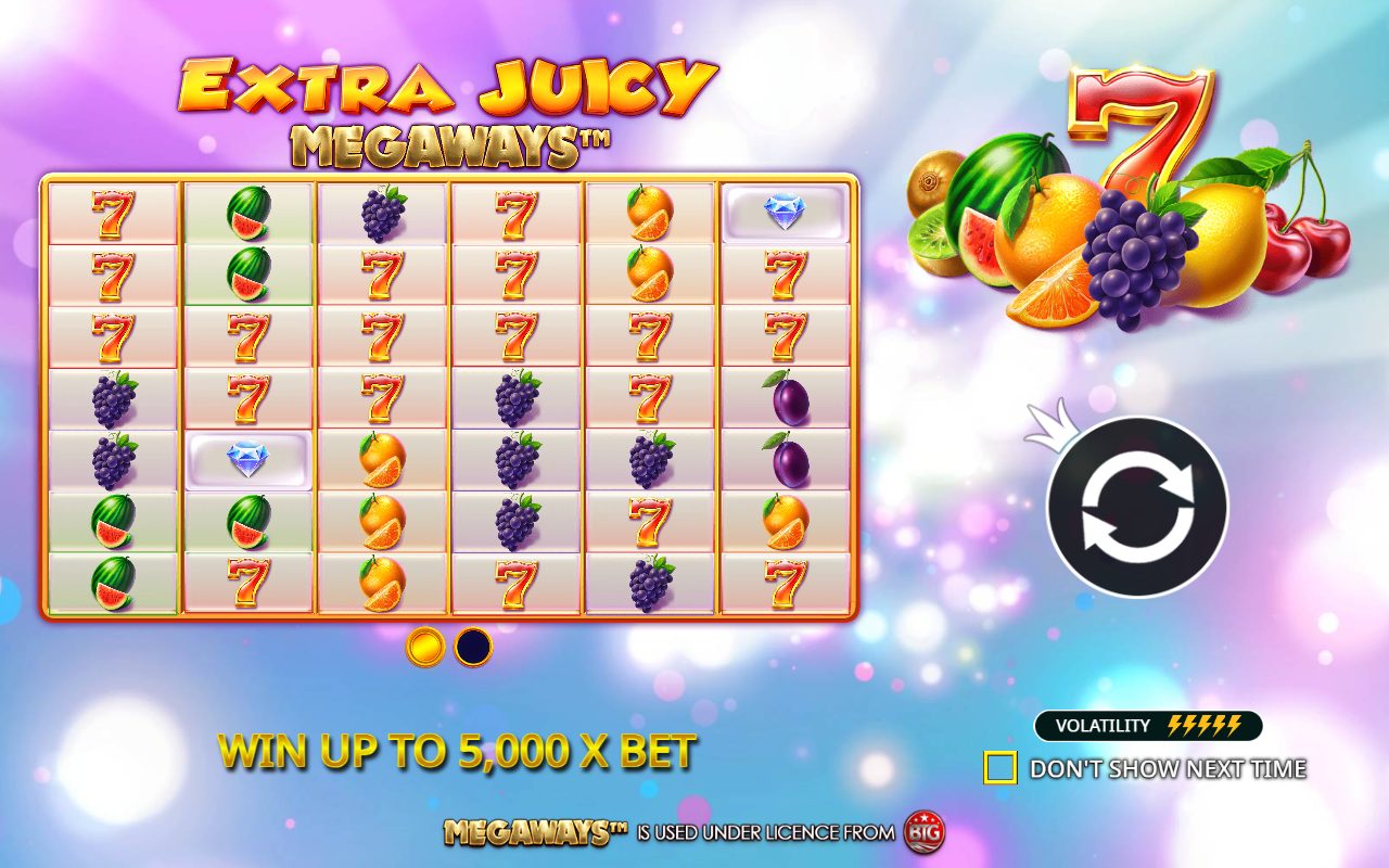 Extra Juicy Megaways game lobby