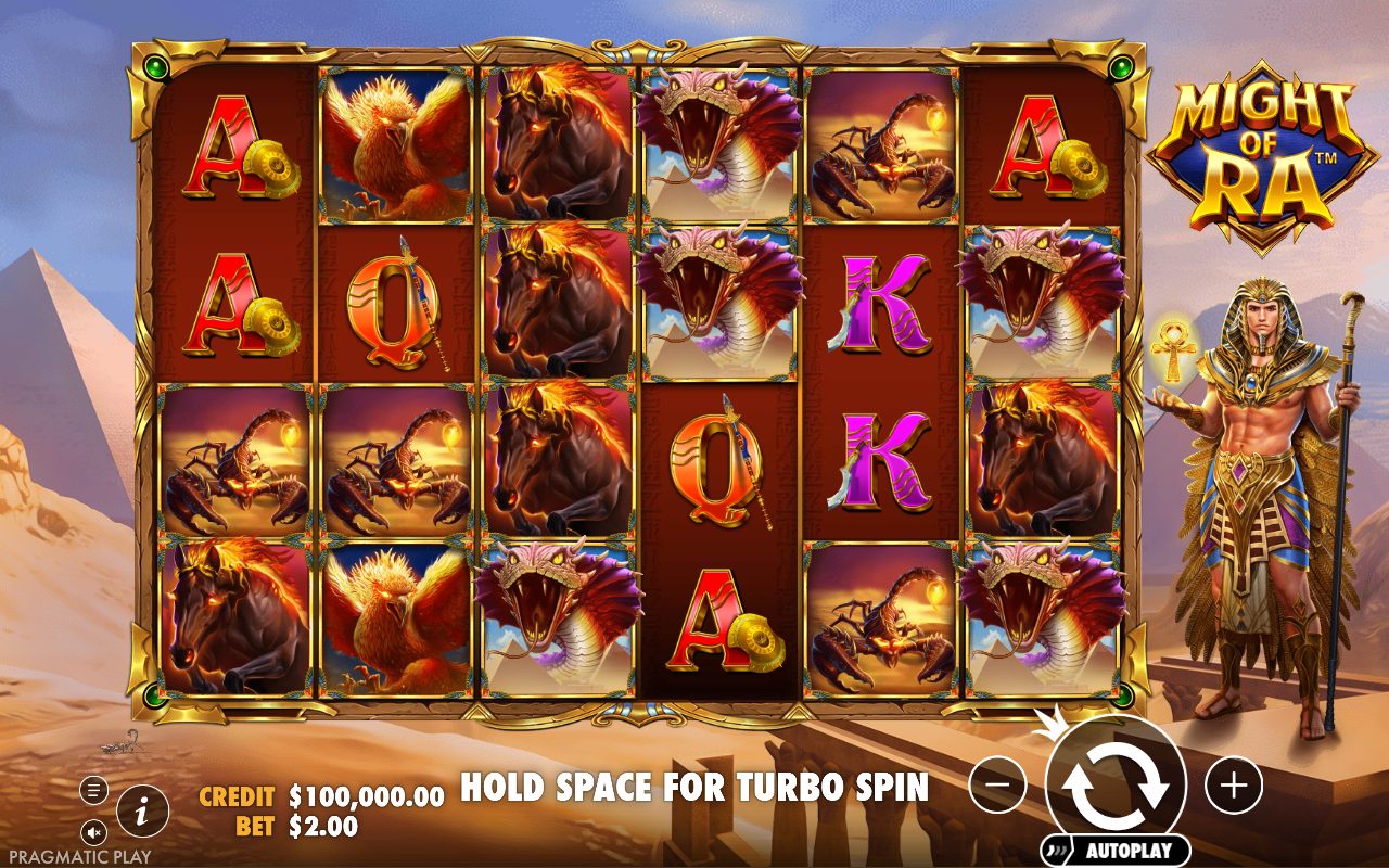 Might of Ra game lobby