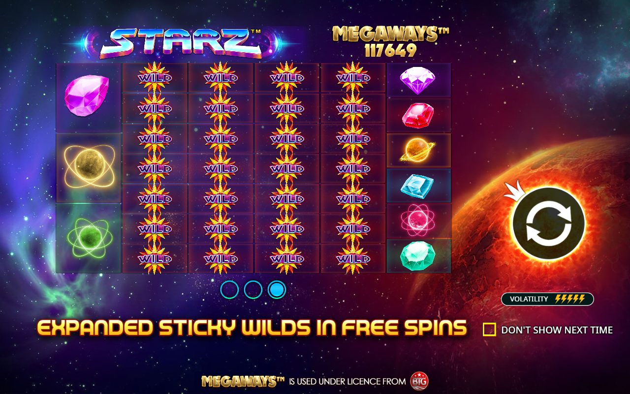 Starz Megaways game lobby